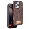 Mey İthalat®  iPhone 16 Pro Max Bright Simli Kapak - Derin Mor