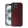 Mey İthalat®   iPhone 16 Pro Max Kılıf Aras Deri Kapak - Bordo