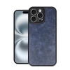 Mey İthalat®  iPhone 16 Pro Max Kılıf Aras Deri Kapak - Lacivert