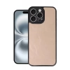 Mey İthalat®   iPhone 16 Pro Max Kılıf Aras Deri Kapak - Pudra