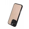 Mey İthalat®   iPhone 16 Pro Max Kılıf Aras Deri Kapak - Pudra