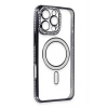 Mey İthalat®  iPhone 16 Pro Max Kılıf Joke Simli Magneticsafe Kılıf - Gri
