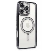Mey İthalat®  iPhone 16 Pro Max Kılıf Joke Simli Magneticsafe Kılıf - Siyah