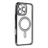 Mey İthalat®  iPhone 16 Pro Max Kılıf Joke Simli Magneticsafe Kılıf - Siyah