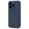 Mey İthalat®  iPhone 16 Pro Max Kılıf Kelvin Kartvizitli Silikon - Lacivert