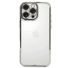 Mey İthalat®  iPhone 16 Pro Max Kılıf  Lensli Silikon - Gümüş