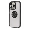Mey İthalat®  iPhone 16 Pro Max Kılıf Montreal Yüzüklü Silikon Kapak - Siyah