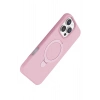 Mey İthalat®   iPhone 16 Pro Regal Magsafe Standlı Kapak - Açık Pembe