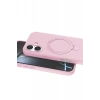 Mey İthalat®   iPhone 16 Regal Magsafe Standlı Kapak - Açık Pembe