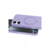 Mey İthalat®   iPhone 16 Regal Magsafe Standlı Kapak - Lila