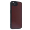 Mey İthalat®  iPhone 16E Kılıf Aras Deri Kapak - Bordo
