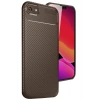 Mey İthalat®  iPhone 16E Kılıf Auto Focus Karbon Kapak - Kahverengi