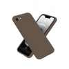 Mey İthalat®  iPhone 16E Kılıf First Silikon - Kahverengi