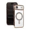 Mey İthalat®   iPhone 17 Air Joke Simli Magneticsafe Kılıf - Gold