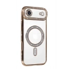 Mey İthalat®   iPhone 17 Air Joke Simli Magneticsafe Kılıf - Gold