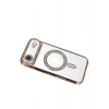 Mey İthalat®   iPhone 17 Air Joke Simli Magneticsafe Kılıf - Gold