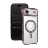 Mey İthalat®   iPhone 17 Air Joke Simli Magneticsafe Kılıf - Pembe