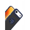 Mey İthalat®   iPhone 17 Air Montreal Yüzüklü Silikon Kapak - Lacivert