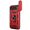 Mey İthalat®   iPhone 17 Air Pars Lens Yüzüklü Silikon - Kırmızı