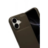 Mey İthalat®   iPhone 17 Auto Focus Karbon Kapak - Kahverengi
