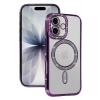Mey İthalat®   iPhone 17 Joke Simli Magneticsafe Kılıf - Derin Mor