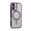 Mey İthalat®   iPhone 17 Joke Simli Magneticsafe Kılıf - Derin Mor