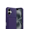 Mey İthalat®   iPhone 17 Kelvin Kartvizitli Silikon - Derin Mor