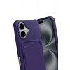 Mey İthalat®   iPhone 17 Kelvin Kartvizitli Silikon - Derin Mor