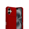 Mey İthalat®   iPhone 17 Kelvin Kartvizitli Silikon - Kırmızı