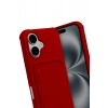 Mey İthalat®   iPhone 17 Kelvin Kartvizitli Silikon - Kırmızı