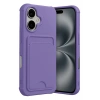 Mey İthalat®   iPhone 17 Kelvin Kartvizitli Silikon - Lila