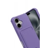 Mey İthalat®   iPhone 17 Kelvin Kartvizitli Silikon - Lila