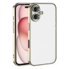 Mey İthalat®   iPhone 17  Lensli Silikon - Gold