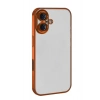 Mey İthalat®   iPhone 17  Lensli Silikon - Turuncu