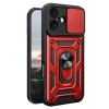 Mey İthalat®   iPhone 17 Pars Lens Yüzüklü Silikon - Kırmızı