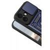Mey İthalat®   iPhone 17 Pars Lens Yüzüklü Silikon - Lacivert