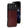 Mey İthalat®   iPhone 17 Pro Aras Deri Kapak - Bordo