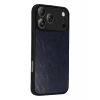 Mey İthalat®   iPhone 17 Pro Aras Deri Kapak - Lacivert