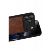 Mey İthalat®   iPhone 17 Pro Aras Deri Kapak - Taba