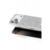 Mey İthalat®   iPhone 17 Pro Bright Simli Kapak - Beyaz