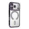 Mey İthalat®   iPhone 17 Pro Joke Simli Magneticsafe Kılıf - Derin Mor