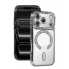 Mey İthalat®   iPhone 17 Pro Joke Simli Magneticsafe Kılıf - Gümüş