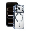 Mey İthalat®   iPhone 17 Pro Joke Simli Magneticsafe Kılıf - Mavi