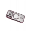 Mey İthalat®   iPhone 17 Pro Joke Simli Magneticsafe Kılıf - Pembe