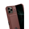 Mey İthalat®   iPhone 17 Pro Kelvin Kartvizitli Silikon - Bordo