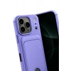Mey İthalat®   iPhone 17 Pro Kelvin Kartvizitli Silikon - Lila