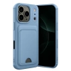 Mey İthalat®   iPhone 17 Pro Kelvin Kartvizitli Silikon - Mavi