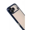 Mey İthalat®   iPhone 17 Pro  Lensli Silikon - Lacivert
