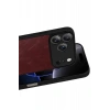 Mey İthalat®   iPhone 17 Pro Max Aras Deri Kapak - Bordo