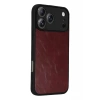 Mey İthalat®   iPhone 17 Pro Max Aras Deri Kapak - Bordo